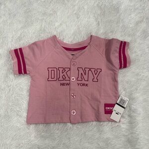 DKNY Kids Button Down Shirt in Pink